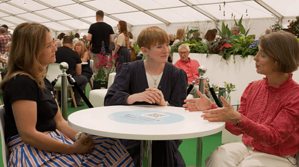 Roundtable conversation in the L&G customer lounge at BBC Gardeners’ World Live.