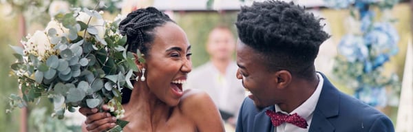 Man and woman just married