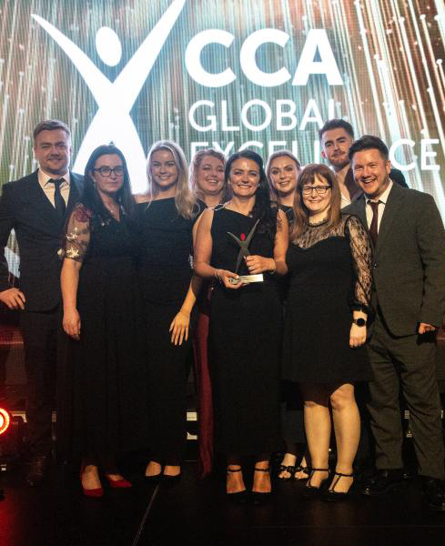 CCA award with team