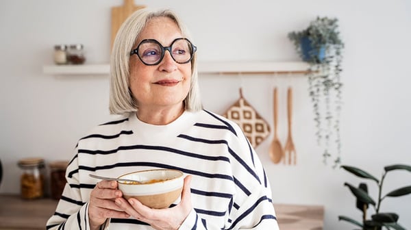 Woman with a bowel