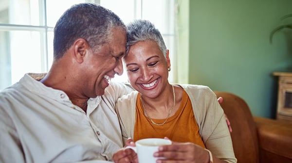 Couple laughing