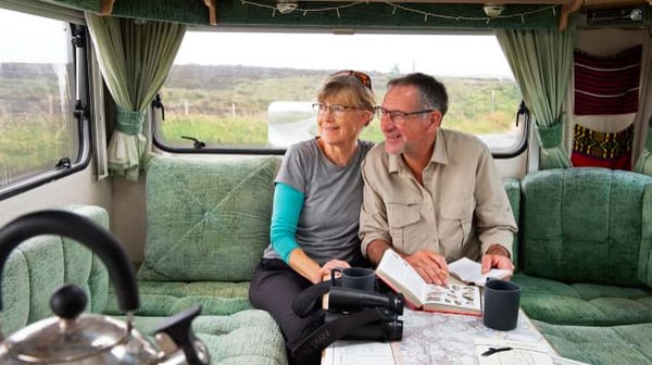 Couple in caravan