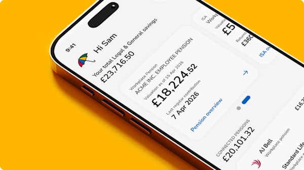 Mock up of homescreen on app for ISA