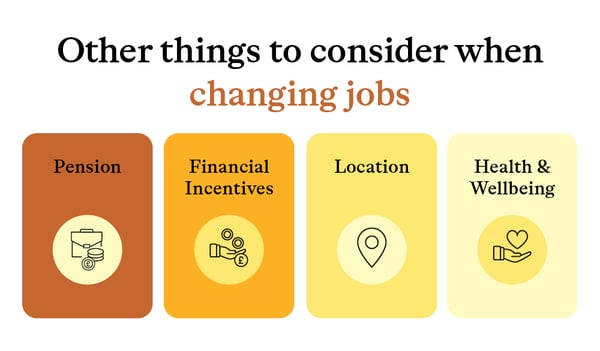 An image showing the benefits to consider when changing jobs