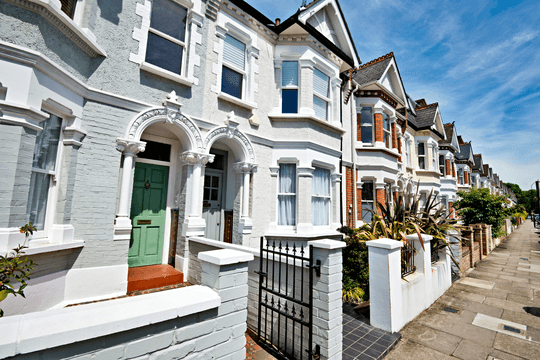 A road of picturesque houses