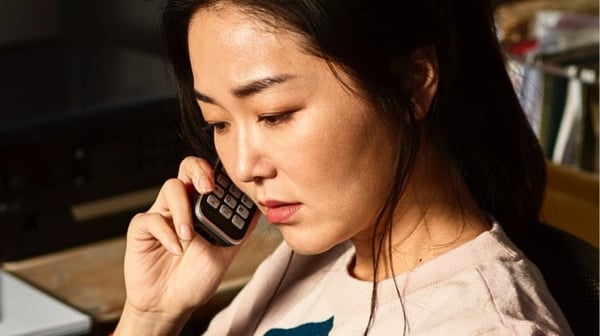 Woman on phone
