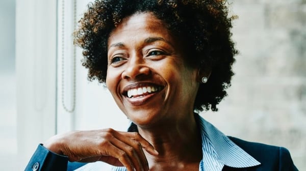 Woman smiling