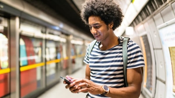 Man on Underground station platform