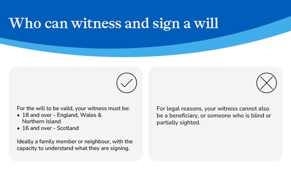 Image showing who can witness and sign a will