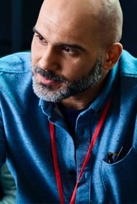 Man in denim shirt