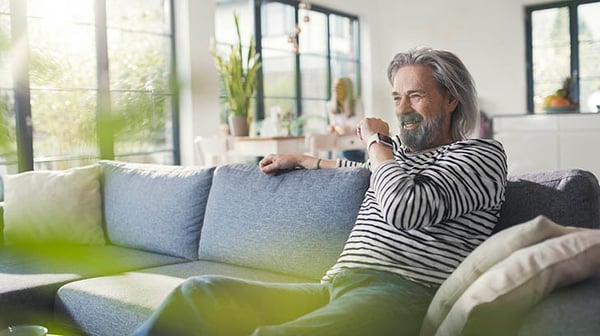 Man on sofa