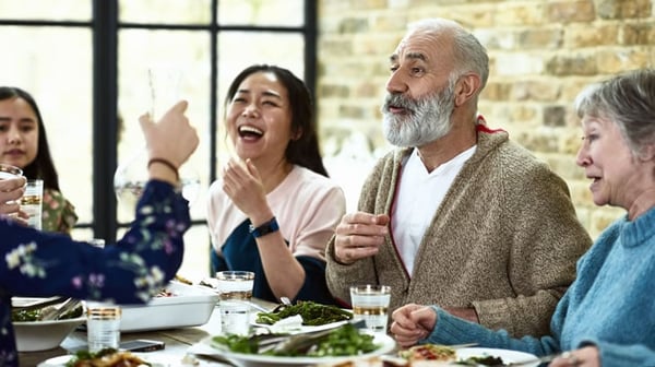 Family laughing