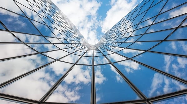 Glass building