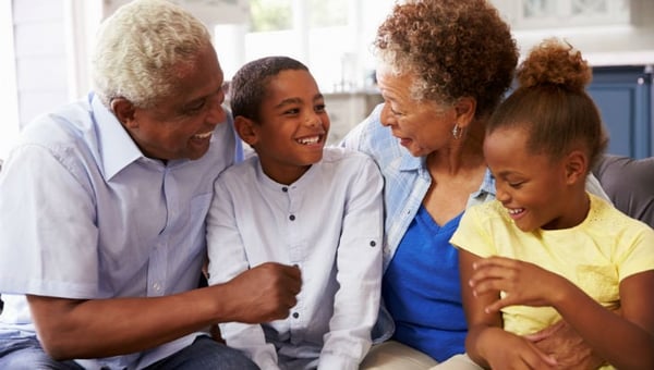 Grandparents with grandchildren