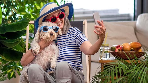 Women with dog