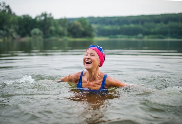 Woman swimming