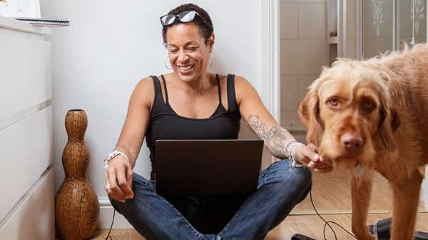 Women with dog