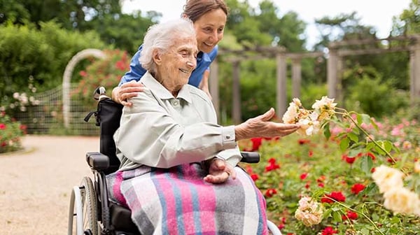 Women in wheelchair