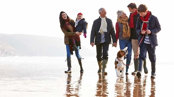Family on a beach