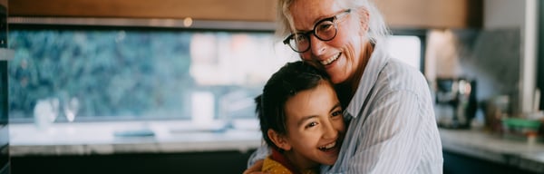 grandma hugging child