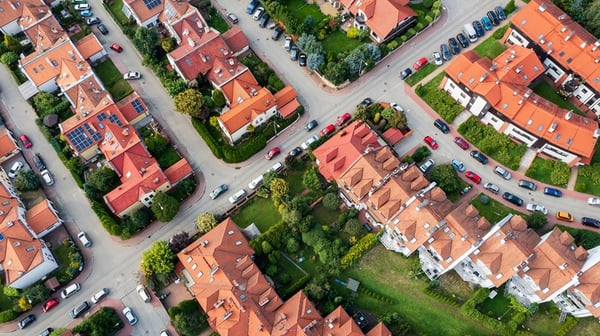 Houses in town