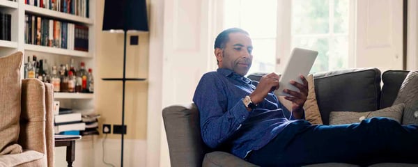 Man on tablet