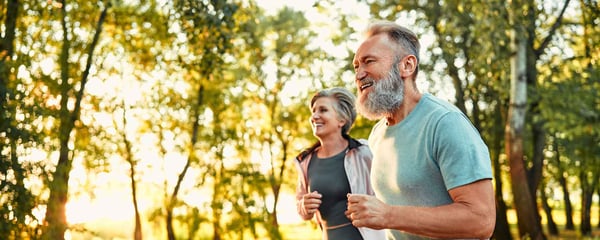 Couple running
