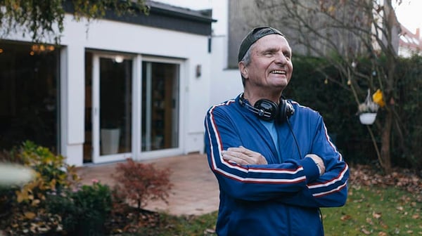 Man in garden