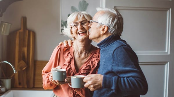 Couple hugging