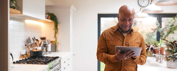 Man on tablet