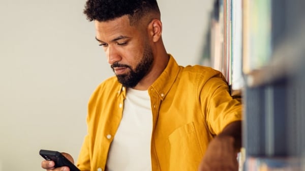Man looking at phone