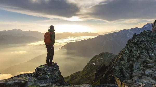 Man standing on mountain