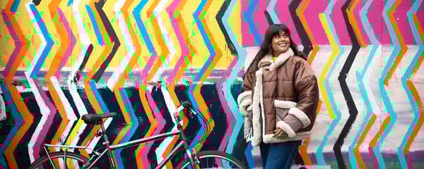 Women with bike