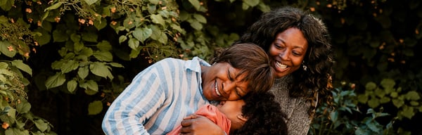 Family having a hug