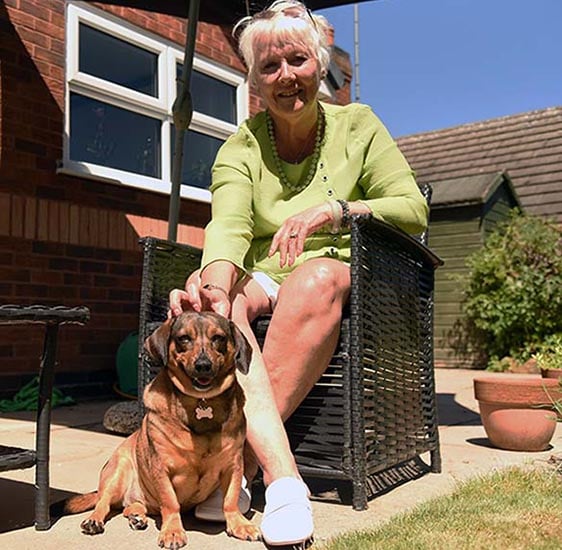 Woman with dog