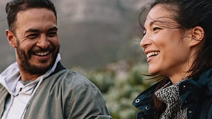 Couple outside