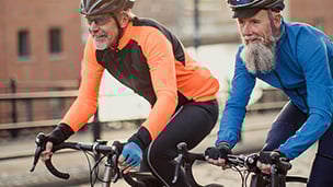 Men cycling
