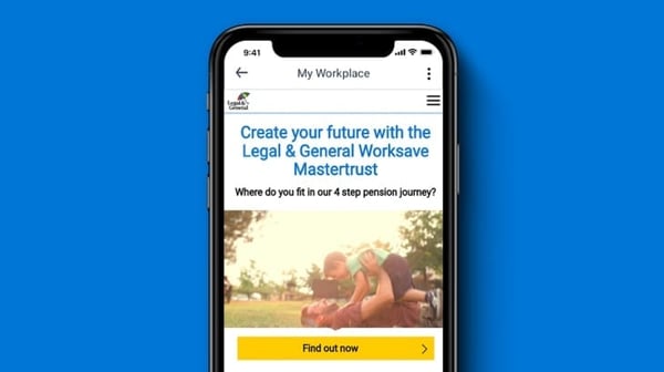 MasterTrust website on smart phone