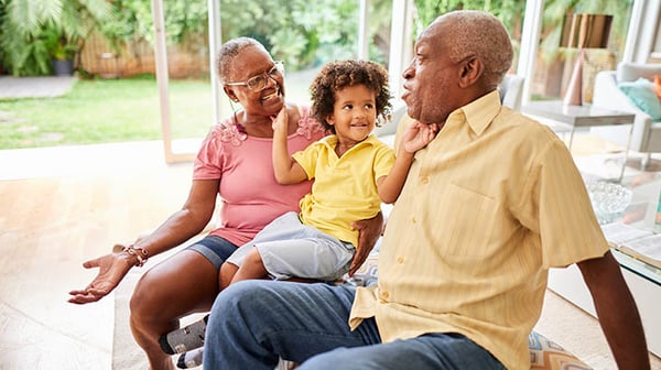 Family laughing