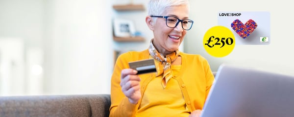 Woman with card