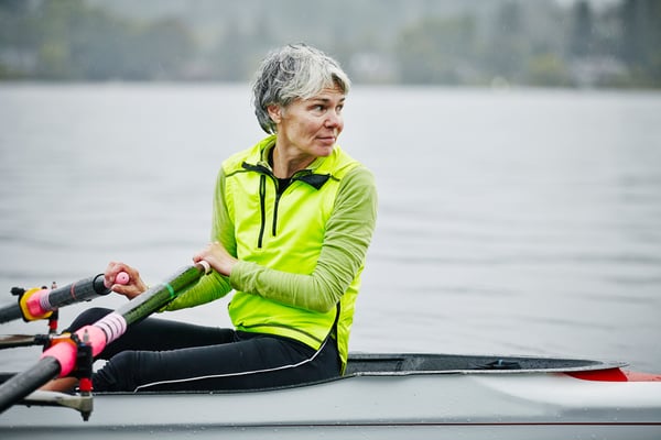 Woman rowing