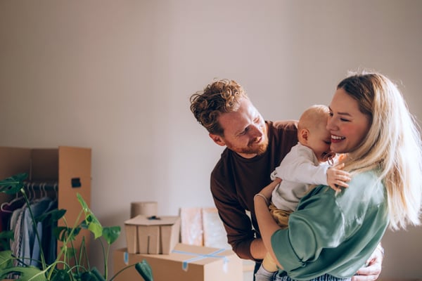Family smiling together