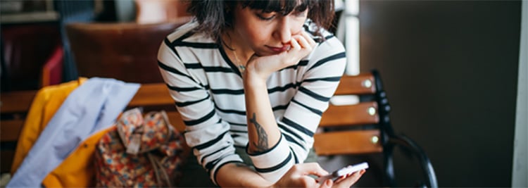 Woman on mobile phone