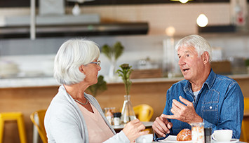 Couple eating