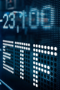 ETF ticker wall
