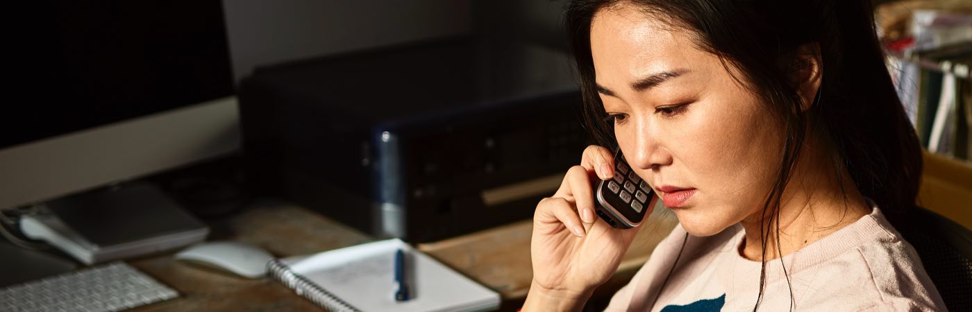 Woman on mobile phone