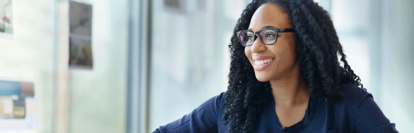 Woman smiling