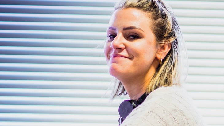 Smiling office worker
