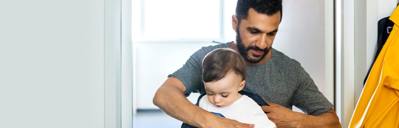 Man holding baby