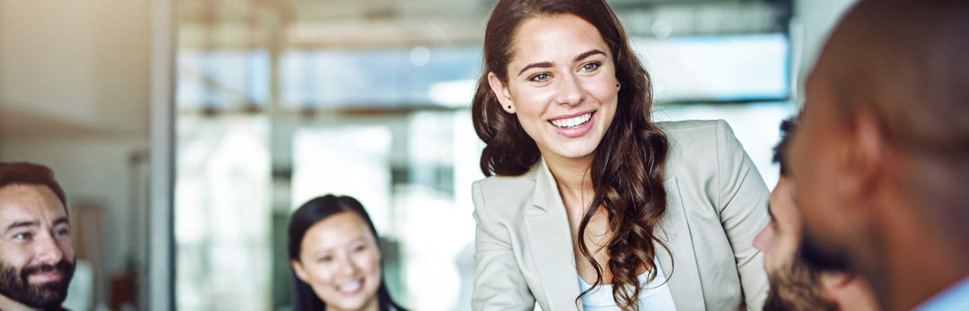 Smiling businesswoman